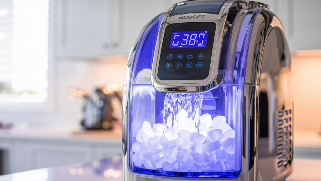 Nugget Ice Maker with LED Display Controls